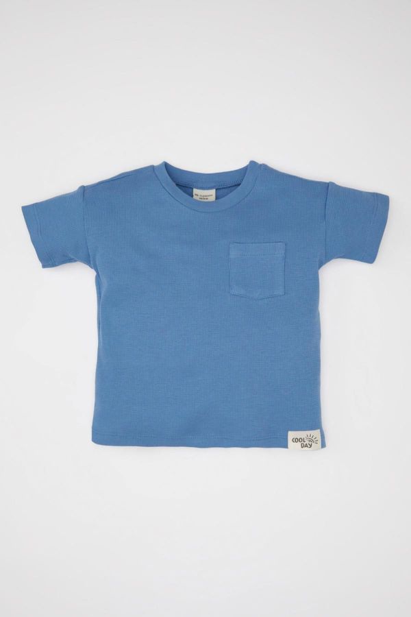 DEFACTO DEFACTO Baby Boy Crew Neck Waffle Short Sleeve T-Shirt