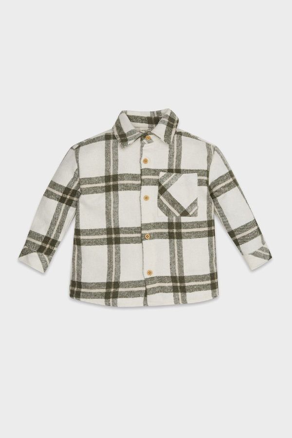 DEFACTO DEFACTO Baby Boy Flannel Long Sleeve Pocket Plaid Shirt