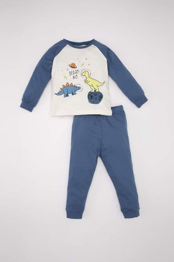 DEFACTO DEFACTO Baby Boy Printed Long Sleeve Cotton Pajama Set