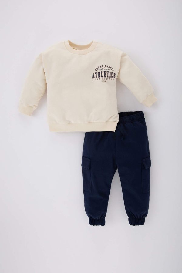 DEFACTO DEFACTO Baby Boy Printed Sweatshirt Sweatpants Set of 2