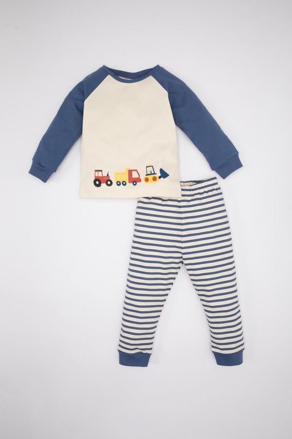 DEFACTO DEFACTO Baby Boy Vehicle Printed Long Sleeve Pajamas Set