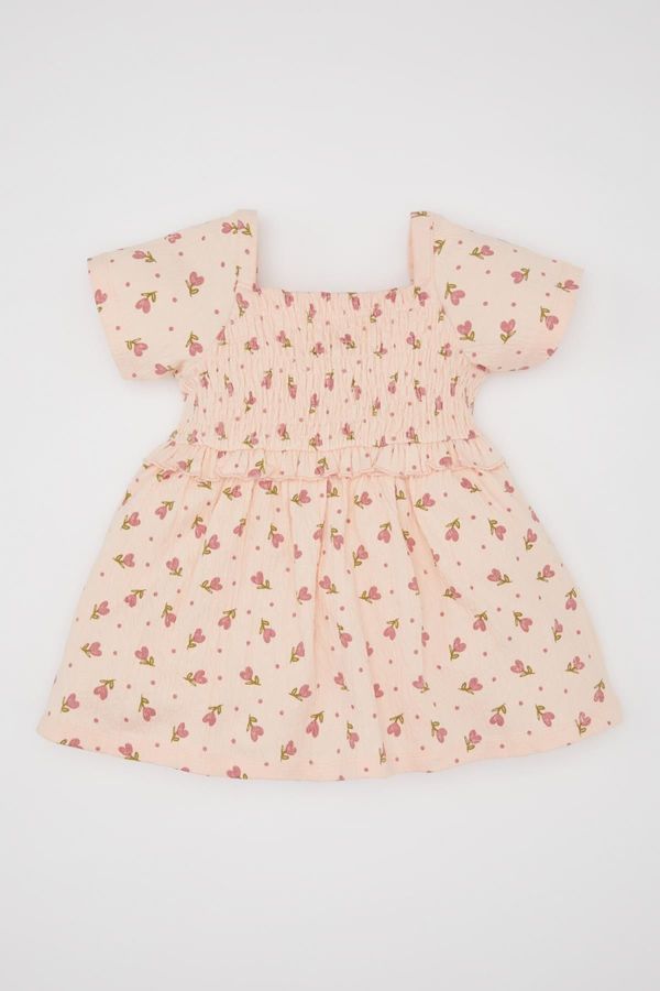 DEFACTO DEFACTO Baby Girl Floral Short Sleeve Dress