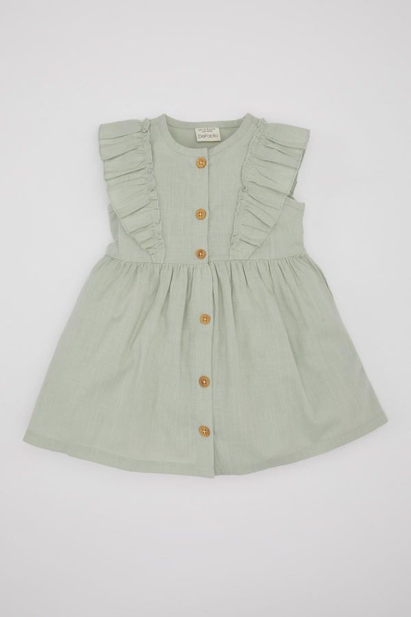 DEFACTO DEFACTO Baby Girl Sleeveless Linen Look Dress