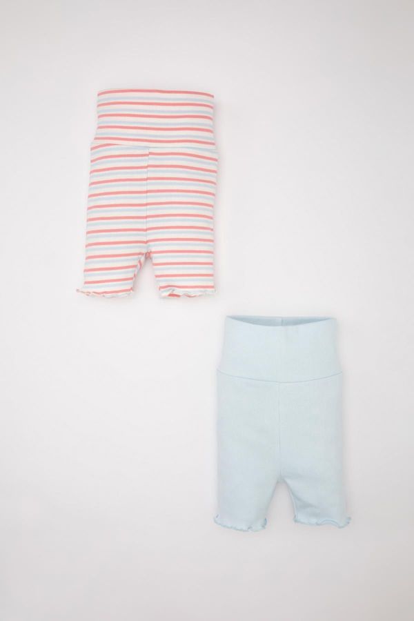 DEFACTO DEFACTO Baby Girl Striped Ribbed Camisole 2-Piece Shorts