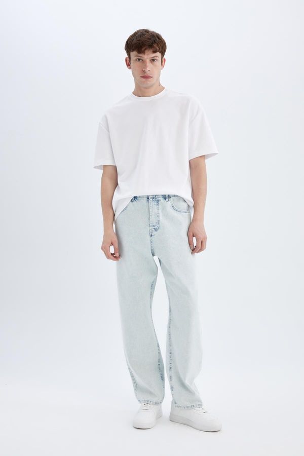 DEFACTO DEFACTO Baggy Fit Wide Pattern Normal Waist Wide Leg Jean Trousers