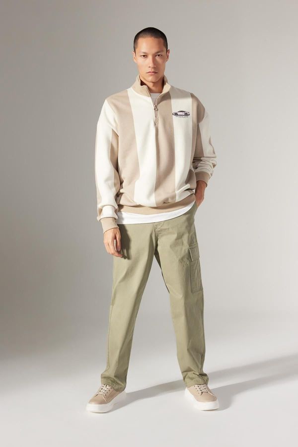 DEFACTO DEFACTO Baggy Straight Leg Gabardine Trousers