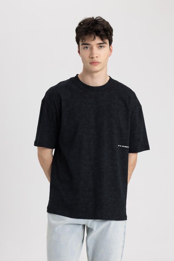 DEFACTO DEFACTO Boxy Fit Crew Neck Printed Short Sleeve T-Shirt