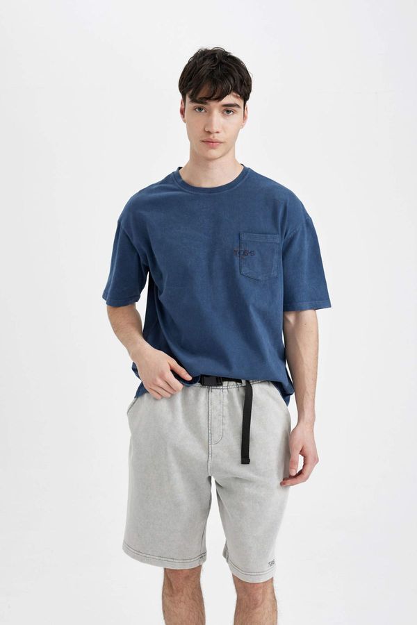 DEFACTO DEFACTO Boxy Fit Crew Neck Printed Short Sleeve T-Shirt