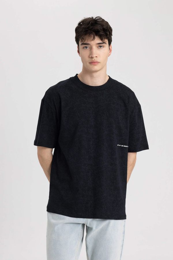 DEFACTO DEFACTO Boxy Fit Crew Neck Printed T-Shirt