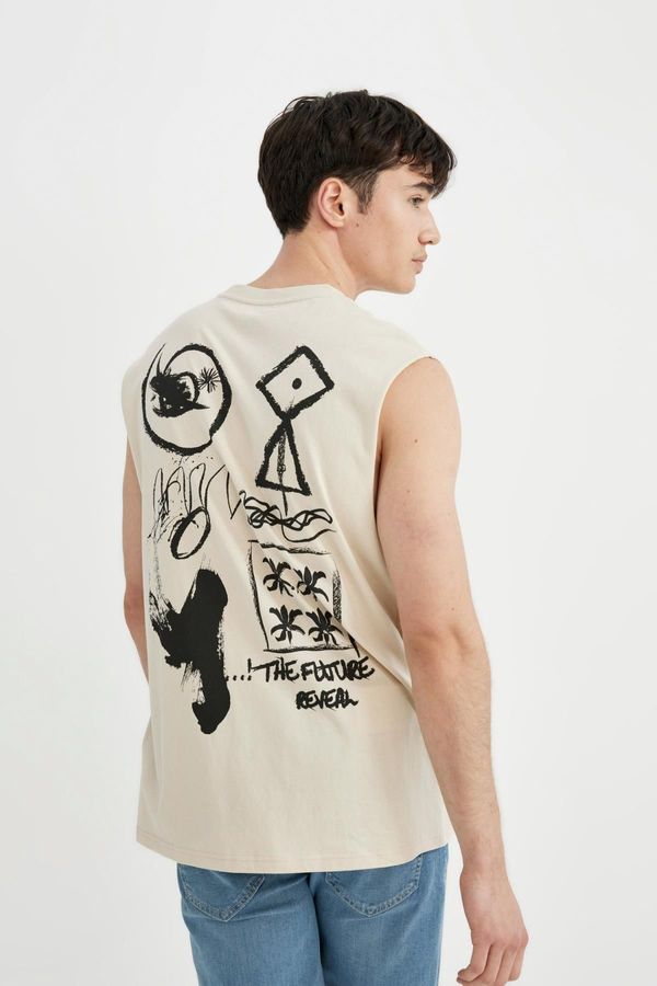 DEFACTO DEFACTO Boxy Fit Printed Crew Neck Undershirt