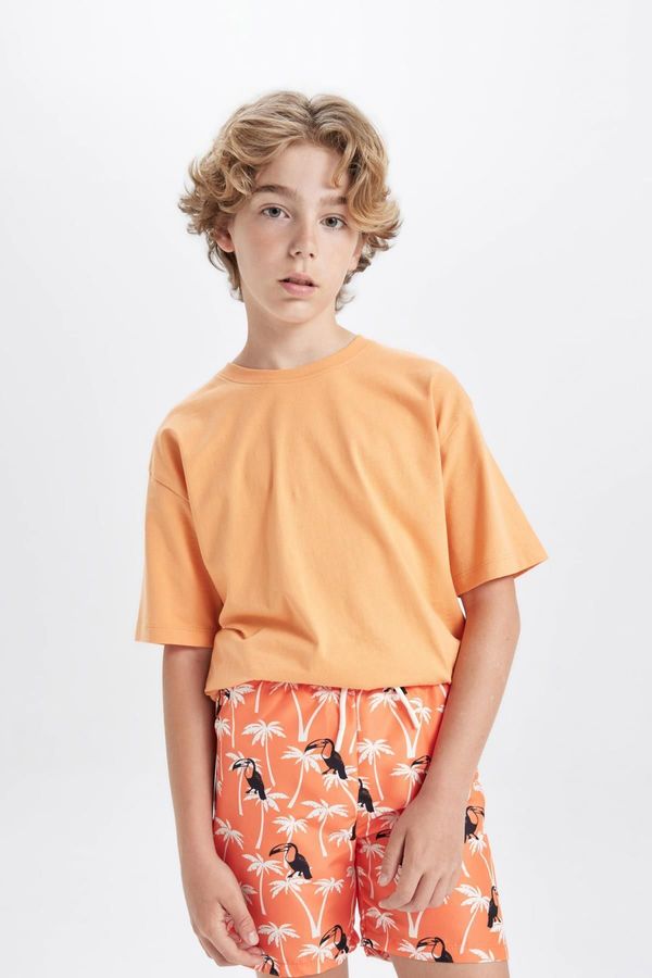 DEFACTO DEFACTO Boy Palm Patterned Swim Shorts