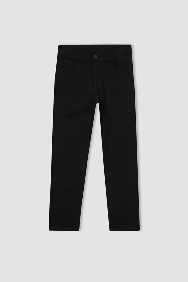 DEFACTO DEFACTO Boy's Black Gabardine School Trousers