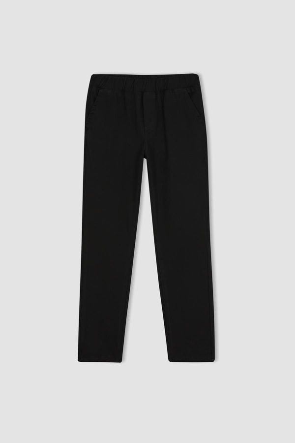 DEFACTO DEFACTO Boys Black Gabardine School Trousers