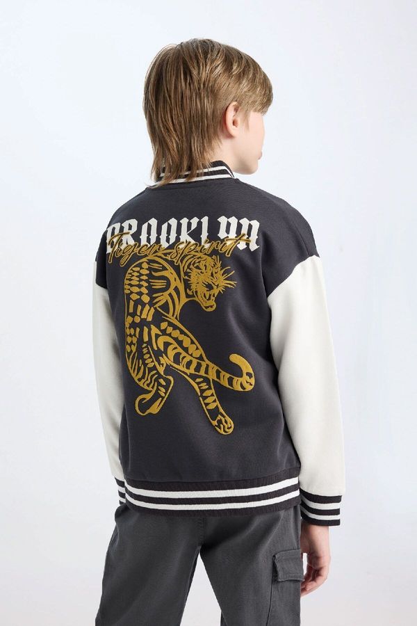 DEFACTO DEFACTO Boys College Collar Bomber Cardigan