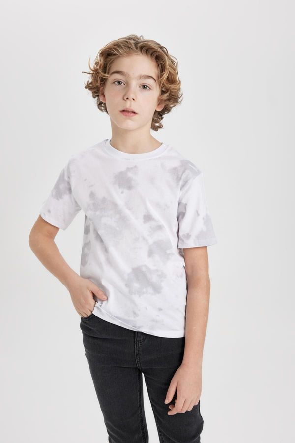 DEFACTO DEFACTO Boy's Crew Neck Printed Patterned Short Sleeve T-Shirt