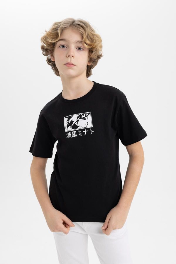 DEFACTO DEFACTO Boys' Crew Neck Printed Short Sleeve T-Shirt