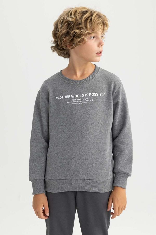 DEFACTO DEFACTO Boys' Crew Neck Thick Sweatshirt