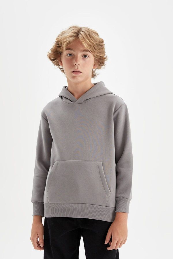 DEFACTO DEFACTO Boys Hooded Thick School Sweatshirt