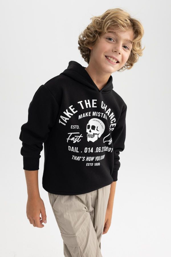 DEFACTO DEFACTO Boy's Hooded Thick Sweatshirt