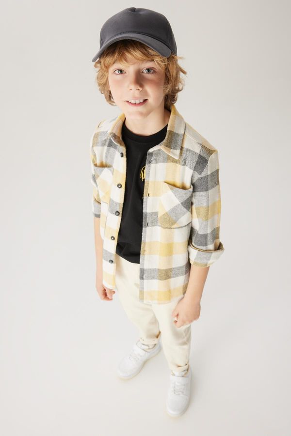 DEFACTO DEFACTO Boy's Long Sleeve Flannel Shirt