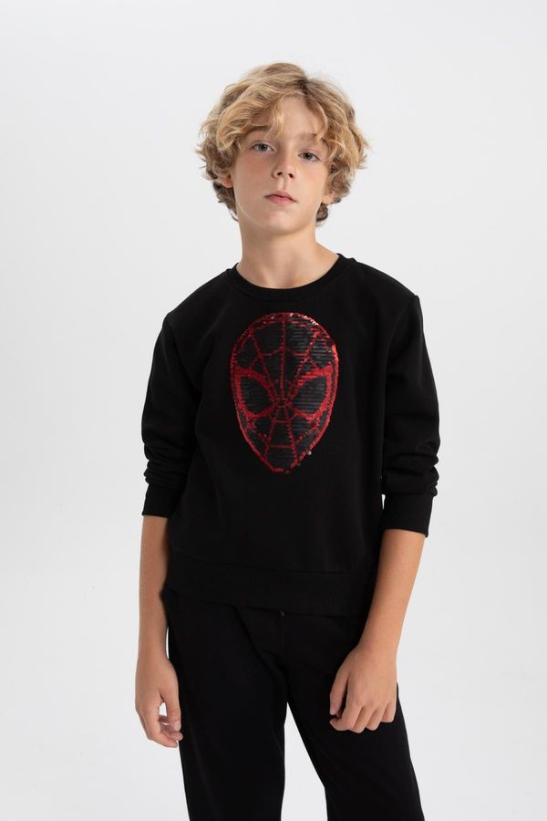 DEFACTO DEFACTO Boys Marvel Spiderman Regular Fit Crew Neck Sweatshirt