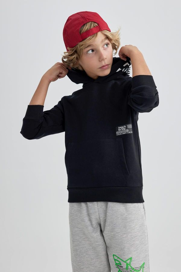 DEFACTO DEFACTO Boy's Oversize Fit Hooded Sweatshirt