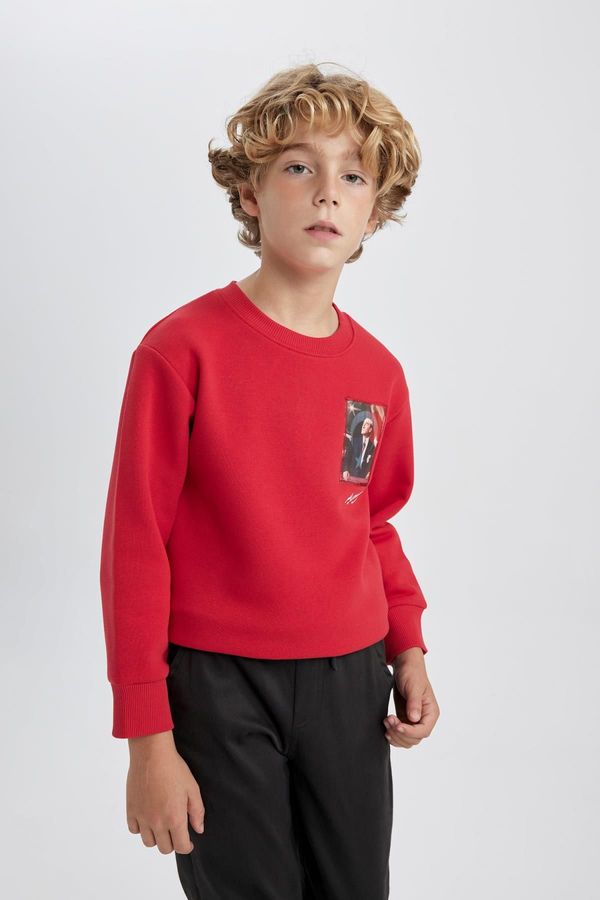 DEFACTO DEFACTO Boys' Red Hooded Sweatshirt