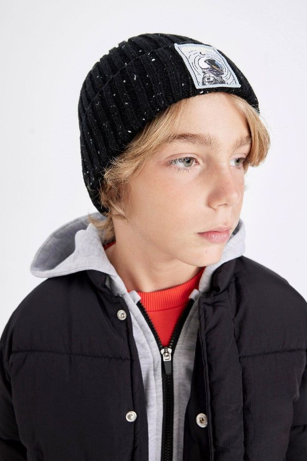 DEFACTO DEFACTO Boy's Ribbed Knitted Beanie C8591A824WN