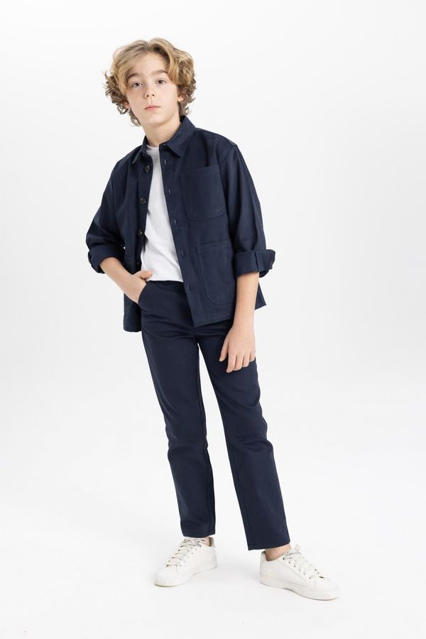 DEFACTO DEFACTO Boys' Standard Cuff Linen Look Trousers