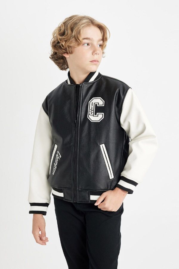 DEFACTO DEFACTO Boys Water Repellent College Collar Bomber Jacket