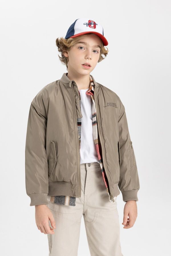 DEFACTO DEFACTO Boy's Water Repellent College Collar Bomber Jacket