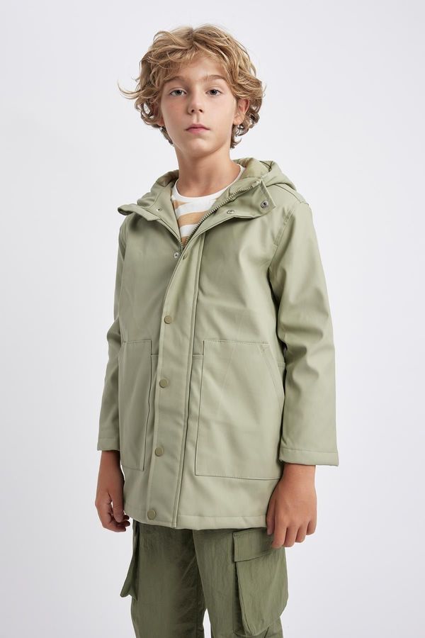 DEFACTO DEFACTO Boy's Water Repellent Hooded Raincoat