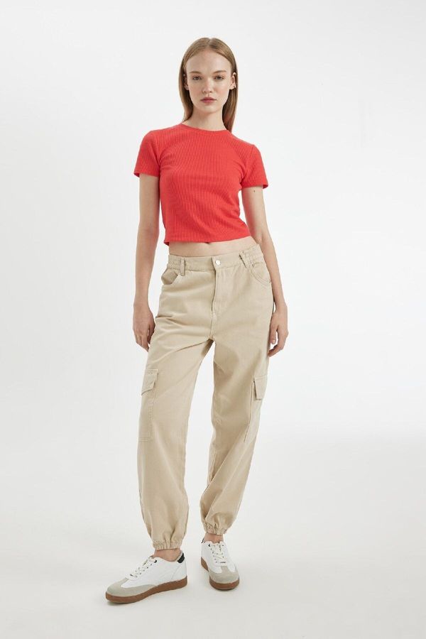 DEFACTO DEFACTO Cool Cargo Jogger Normal Waist Gabardine Trousers