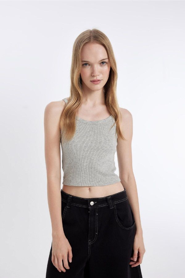 DEFACTO DEFACTO Cool Fitted Ribbed Camisole Athlete