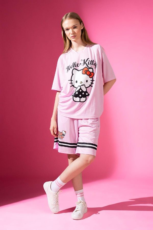 DEFACTO DEFACTO Cool Hello Kitty Loose Fit Shorts