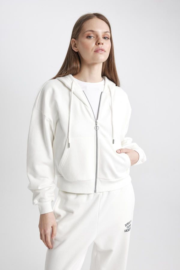 DEFACTO DEFACTO Cool Regular Fit Hooded Cardigan