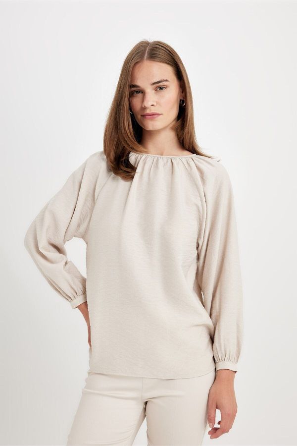 DEFACTO DEFACTO Crew Neck Long Sleeve Blouse