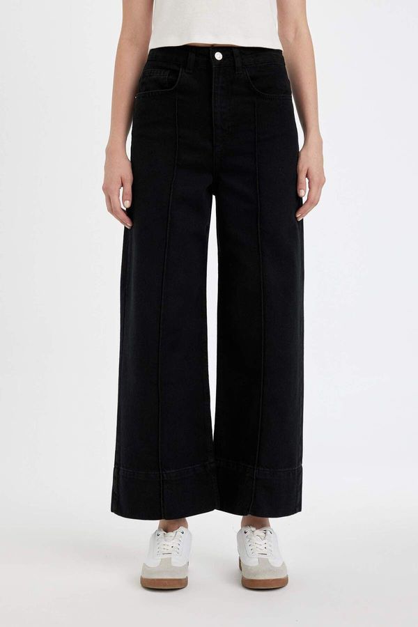 DEFACTO DEFACTO Crop Wide Leg High Waist Short Wide Leg Jeans