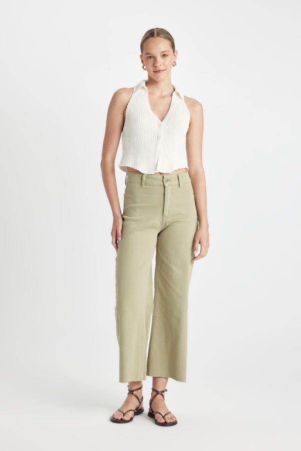 DEFACTO DEFACTO Culotte High Waist Crop Jean Trousers