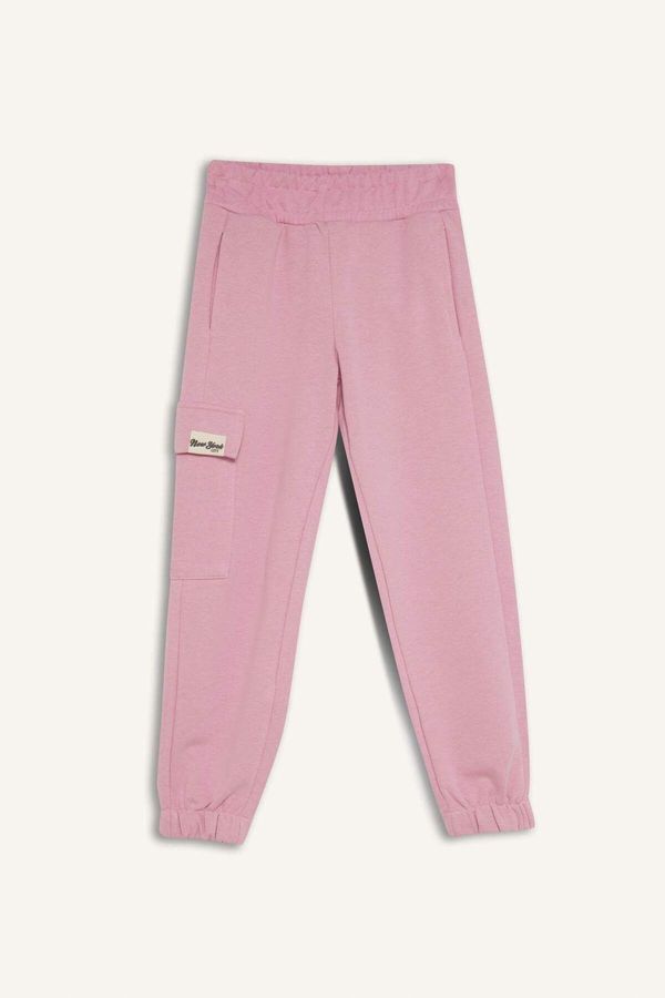 DEFACTO DEFACTO DFC - Girls Cargo Pocket Elastic Waist Leg Jogger Sweatpants