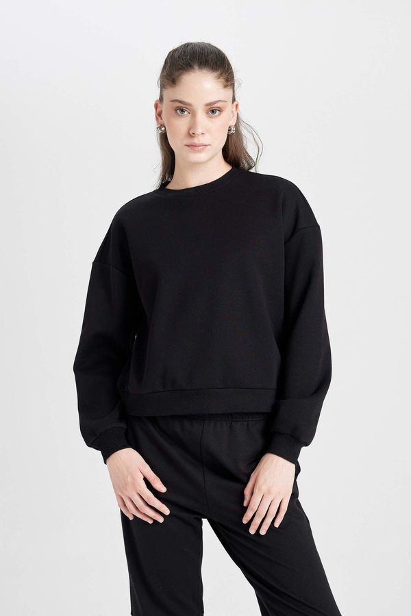 DEFACTO DEFACTO DFC - Regular Fit Crew Neck Basic Thick Fabric Basic Sweatshirt