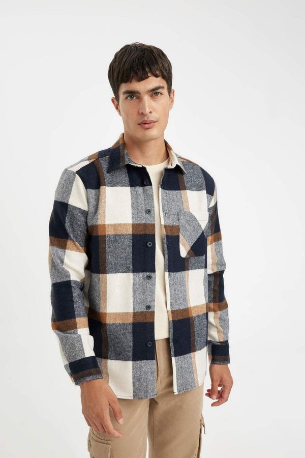 DEFACTO DEFACTO DFC - Regular Fit Polo Collar Plaid Lumberjack Long Sleeve Shirt