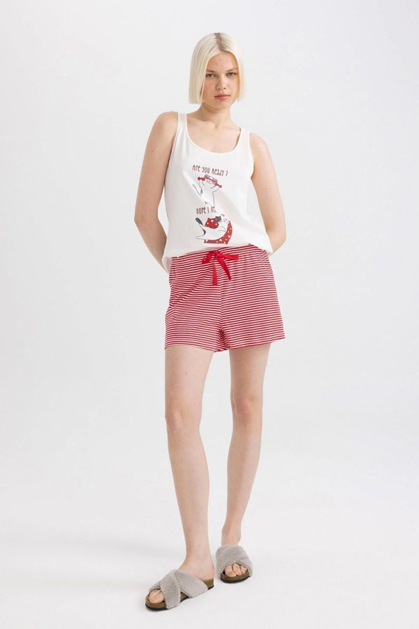 DEFACTO DEFACTO Fall In Love Printed Athlete Shorts Pajama Set