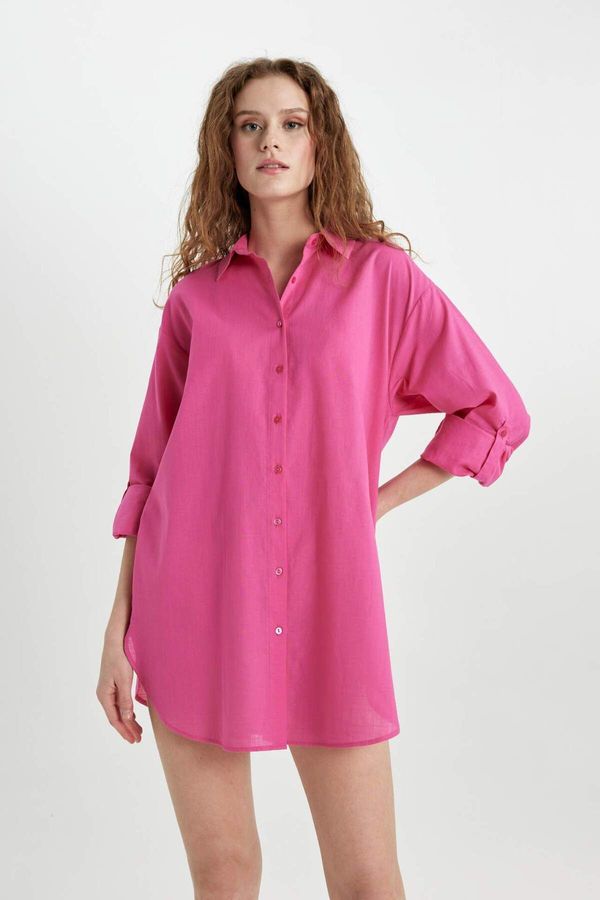 DEFACTO DEFACTO Fall In Love Regular Fit Cotton Beach Shirt