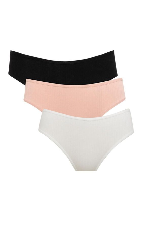 DEFACTO DEFACTO Fall In Love Rib 3-Pack Slip Panties