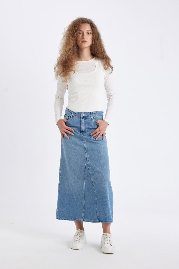 DEFACTO DEFACTO Fashion Fit Jean Long Skirt