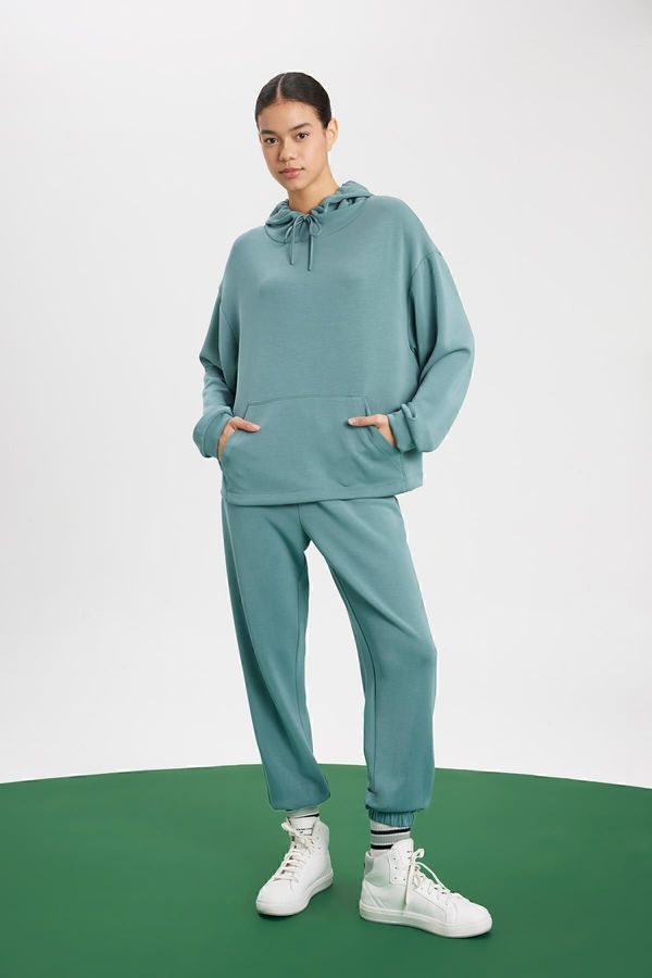 DEFACTO DEFACTO Fit Jogger Sweatpants Standard Fit Modal Double Pocket Basic Plain