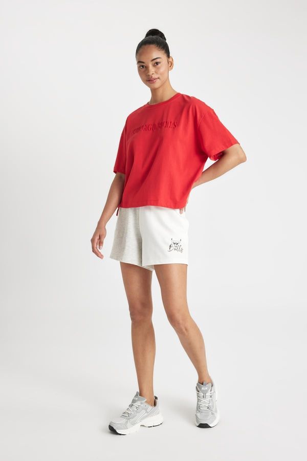 DEFACTO DEFACTO Fit Nba Chicago Bulls Short Leg Shorts