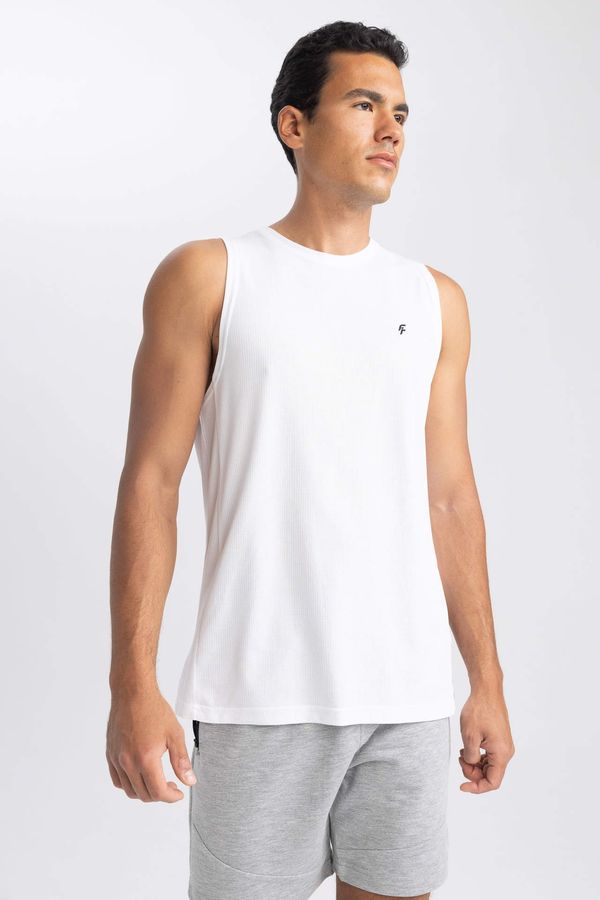 DEFACTO Defacto Fit Slim Fit Printed Crew Neck Singlet