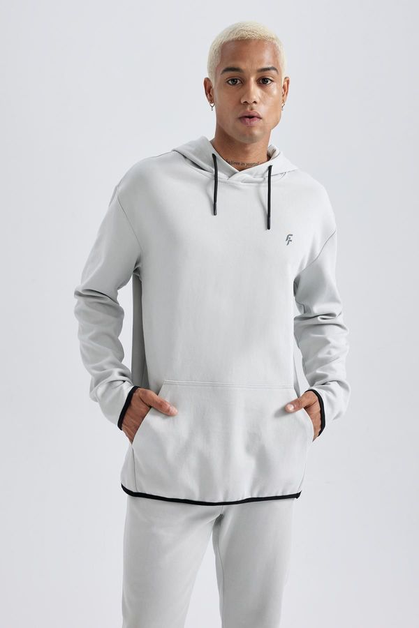 DEFACTO DEFACTO Fit Standard Fit Hooded Printed Sweatshirt